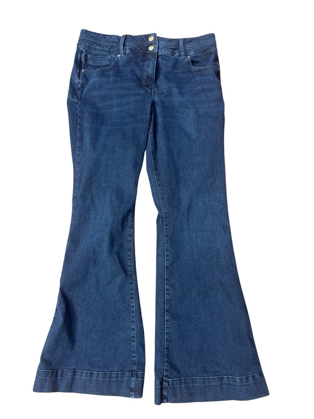NEXT Dark Wash Lift & Shape Flare High Rise Jeans Size 12R
